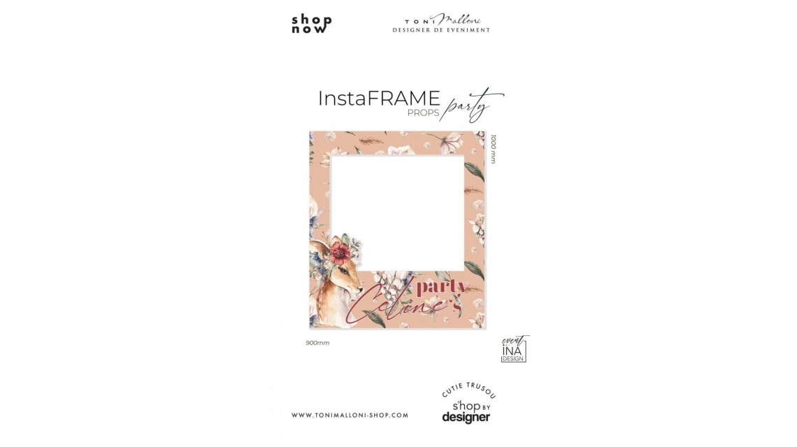 Rama props cabina foto personalizata in tematica evenimentului Instaframe Deer 1